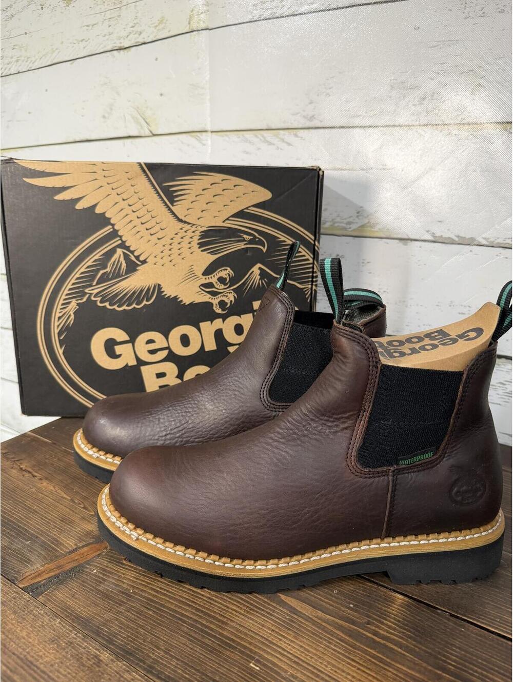Georgia Boot Men's Georgia Giant High Romeo Waterproof Work Boots Size 8W NIB